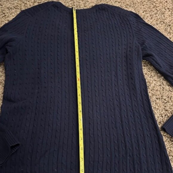 Lilly Pulitzer Cotton Cable V Neck Long Sleeve Sweater - Picture 6 of 7